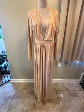 Long Sleeve Maxi Dress in Blush